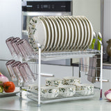 Tiers,Drying,Stainless,Steel,Kitchen,Cutlery,Storage,Holder