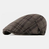 British,Style,Plaid,Pattern,Casual,Fashion,Forward,Beret