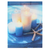Beach,Lighted,Candles,Hanging,Picture,Starfish,Canvas,Shore,Print,Paper
