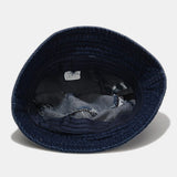 Denim,Washed,Broken,Narrow,Brief,Casual,Outdoor,Sunscreen,Bucket