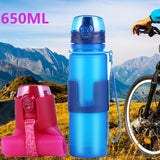 650ml,Silicone,Collapsible,Sports,Water,Bottle,Folding,Drink,Water,Fitness,Riding,Running,Kettle