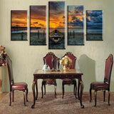 Cascade,Sunset,Canvas,Painting,Picture,Decoration,Without,Frame,Including,Insta