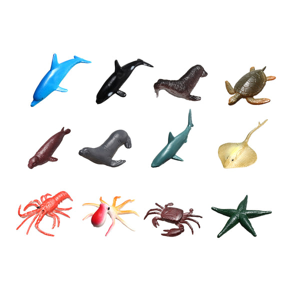 Plastic,Ocean,Animals,Figure,Creatures,Model,Dolphin,Turtle,Starfish,Octopus,Squid