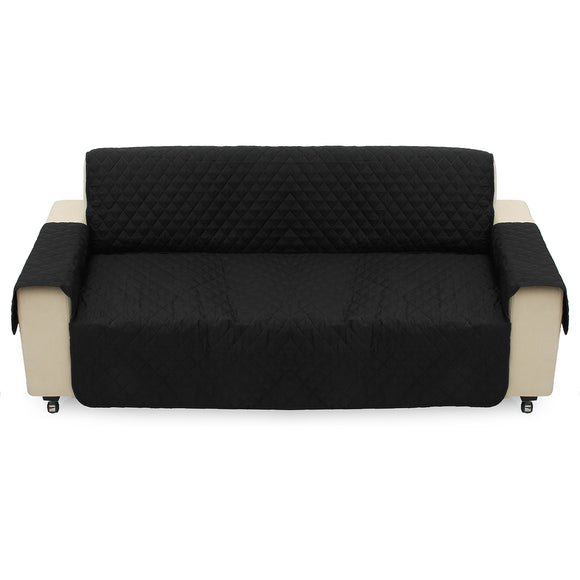 Black,Couch,Protective,Cover,Removable,Strap,Waterproof,Seater
