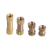 Suleve,MXBN7,330Pcs,Knurled,Brass,Round,Female,Thread,Knurled,Round,Insert,Embedment,Assortment