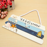 Nautical,Wooden,Beach,Welcome,Plaque,Hanging,Decor,Decorations