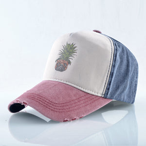 Unisex,Pineapple,Baseball,Washed,Studded