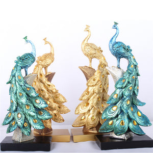 Peacock,Resin,Desktop,Ornament,Animal,Figurine,Statue,Decorations,Crafts