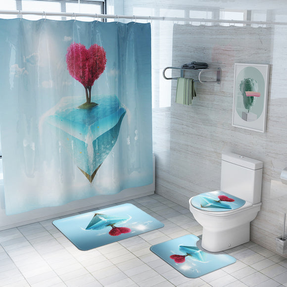 Honana,Bathroom,Waterproof,Shower,Curtain,Pedestal,Toilet,Covers,Bathroom,Decoration