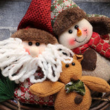 Christmas,Rattan,Wreath,Decorations,Santa,Claus,Snowman,Garland