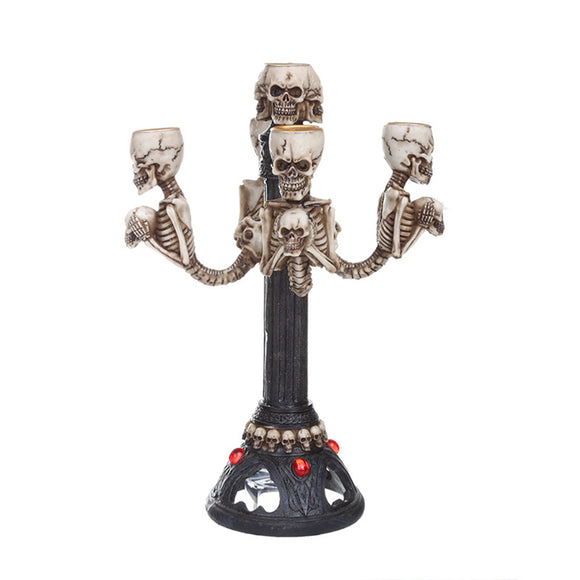 Resin,Craft,Statues,Skull,Candlestick,Creative,Figurines,Sculpture,Decorations