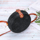 Straw,Rattan,Woven,Crossbody,Beach,Handbag,Outdoor,Travel