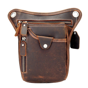 Vintage,Leather,Motorcycle,Rider,Waist,Fanny,Crossbody,Pouch