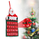 Christmas,Advent,Hanging,Calendar,Pockets,Santa,Reindeer,Snowman,Decorations