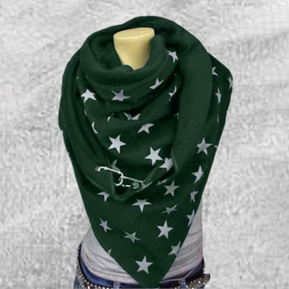 Women,Cotton,Thick,Winter,Outdoor,Casual,Stars,Pattern,Scarf,Shawl