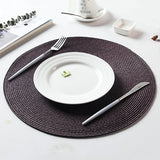 Round,Jacquard,Woven,Placemats,Kitchen,Dining,Table,Resistant,Colors
