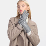 Women,Genuine,Leather,Outdoor,Fashion,Velvet,Gloves,Riding,Cycling