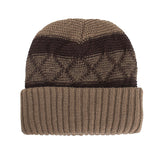 Winter,Plaid,Fleecy,Curlable,Beanie,Outdoor,Slouch,Double,Layers,Knitted