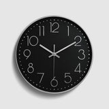 Modern,Black,White,Silent,Clock,Hanging,Office,Decor