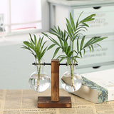 Terrarium,Glass,Hydroponic,Plant,Transparent,Flower,Wooden,Frame,Decorations