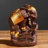 Ganesha,Backflow,Incense,Burner,Elephant,Censer,Stick,Holder