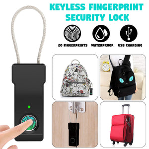 Portable,Rechargeable,Electronic,Security,Fingerprint,Luggage,Smart,Waterproof,Suitcase,Padlock,Recognition