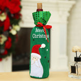 Sequined,Bottle,Cover,Santa,Claus,Snowman,Christmas,Table,Decorations