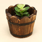 Wooden,Round,Waves,Barrel,Planter,Flower,Office,Garden,Wedding,Decor
