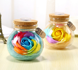 Handmade,Valentine's,Gifts,Preserved,Flower,Glass,Lights,Decorations