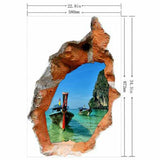 Seascape,Decals,Removable,Attractive,Scenery,Stickers,Decor