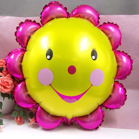 Aluminum,Sunflower,Balloon,Smiling,Balloons,Birthday,Party,Decoration